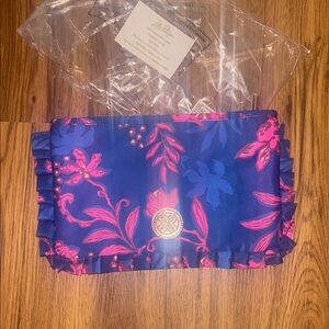 Lilly Pulitzer Blue and Pink Floral Bag